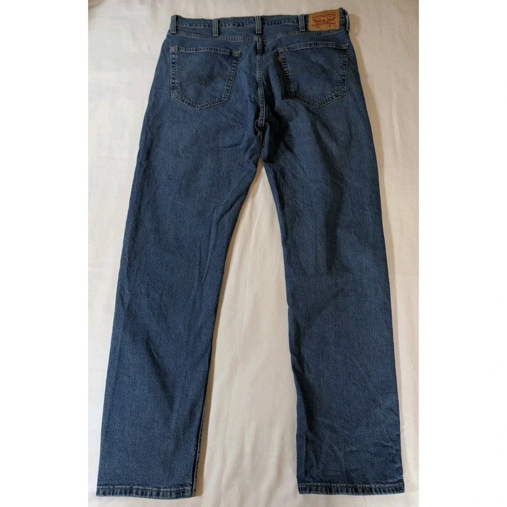 Levi's 505 Men's Regular Fit Straight Leg Jeans Blue‎ Denim Size 38x34
